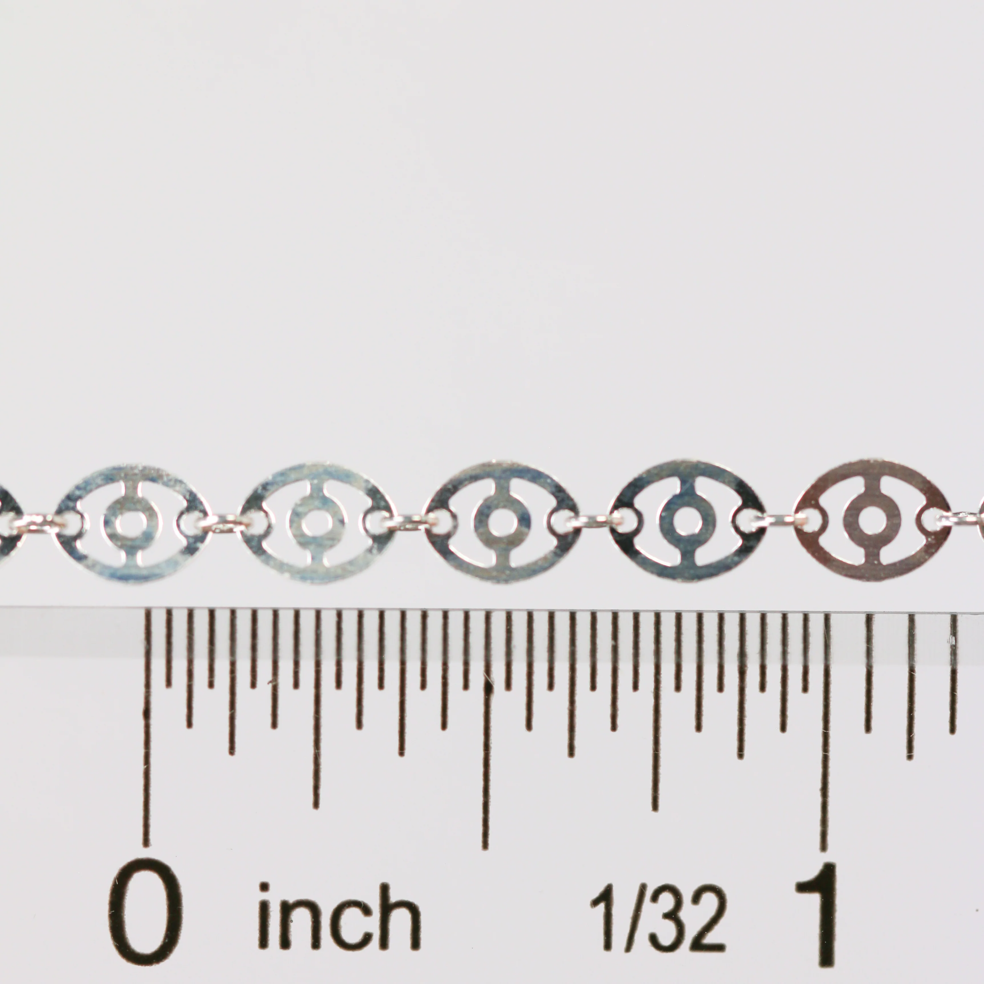 Carlotta Permanent Jewelry Chain, Oval Disc Design, Oval Small Hole Links, Available in Sterling Silver - Image 4