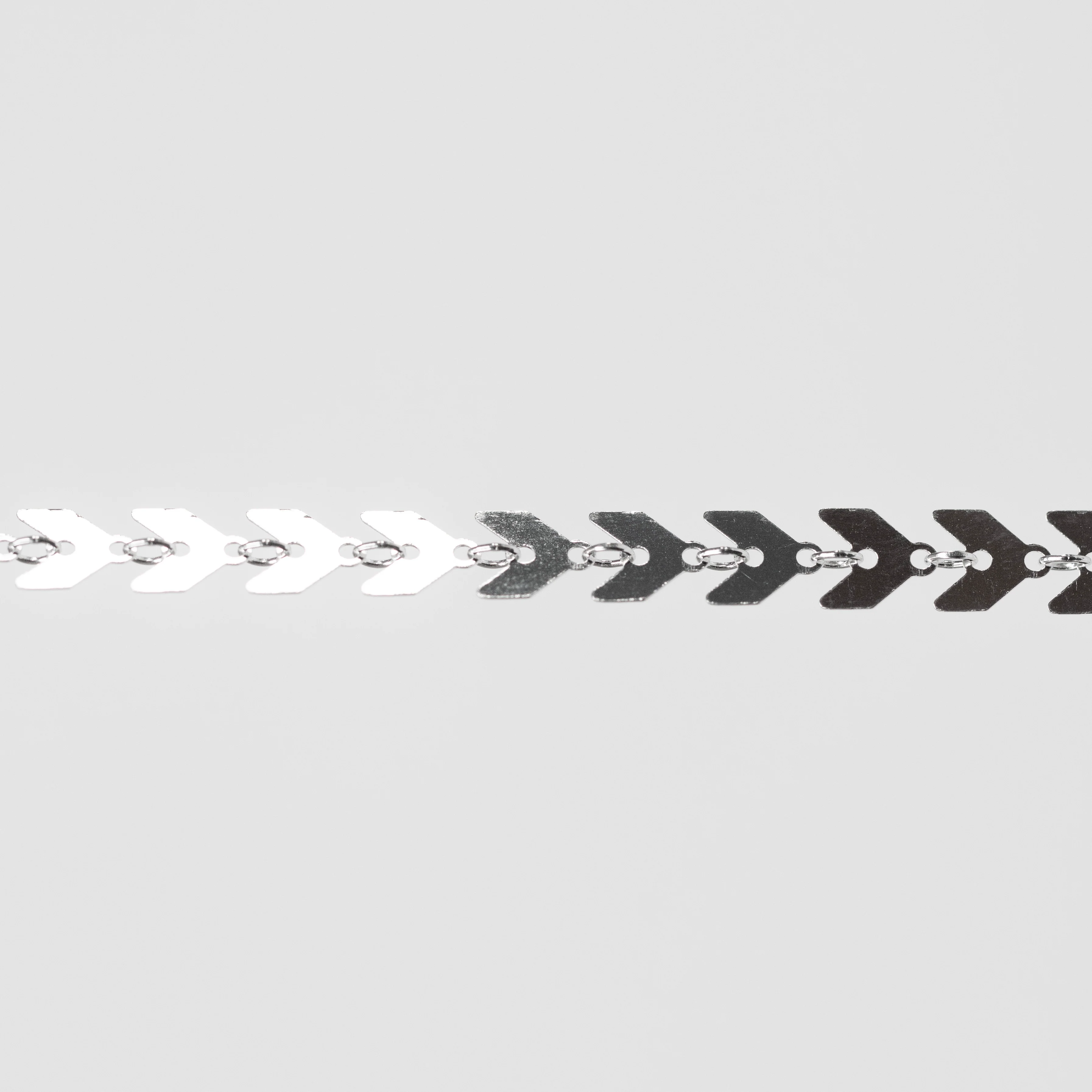 Fiona Permanent Jewelry Chain, Continuous Arrow Elements, Available in Sterling Silver - Image 3