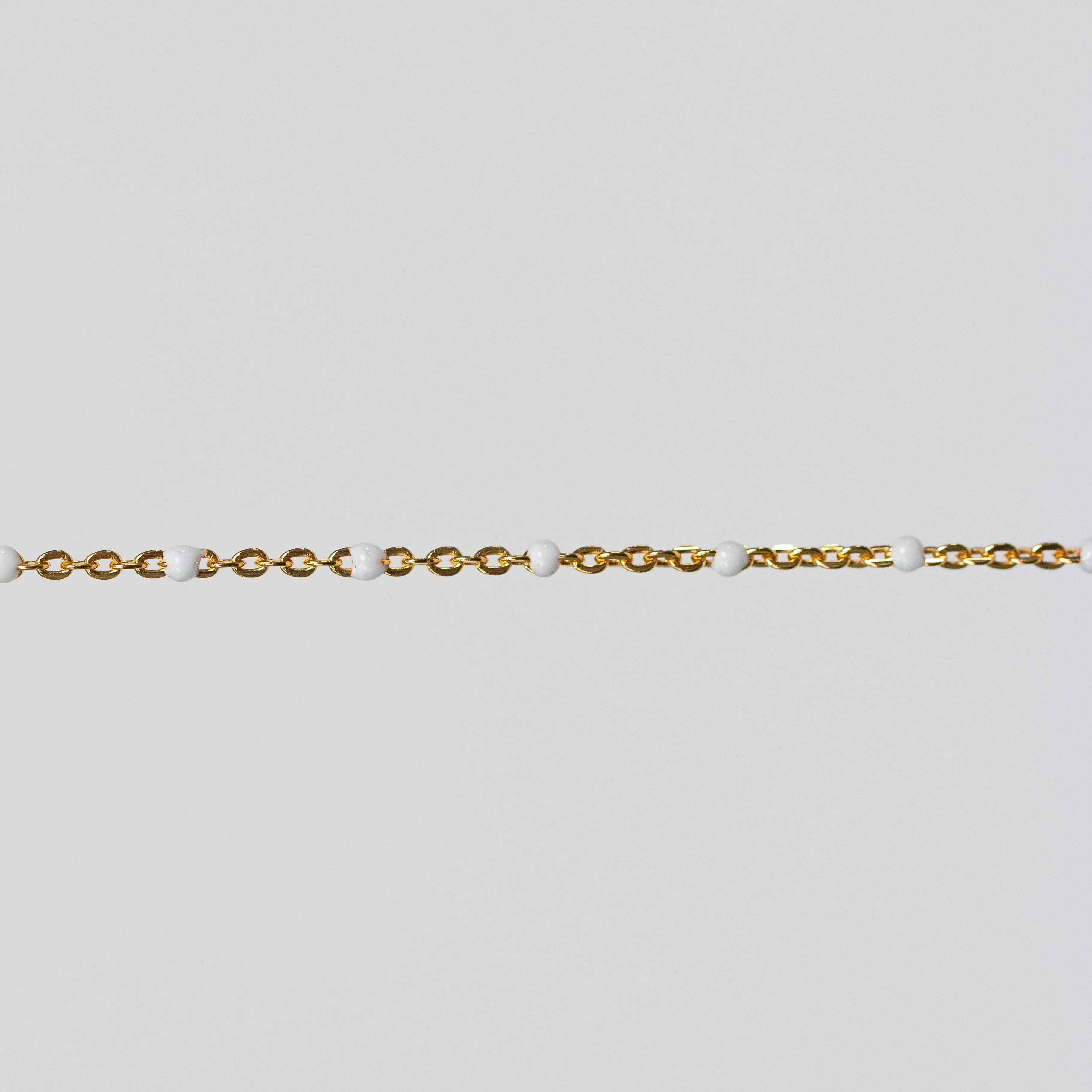 Hazel Permanent Jewelry Chain, DC Cable with Enamel Beads, Available in Sterling Silver and Yellow Gold-Filled - Image 4